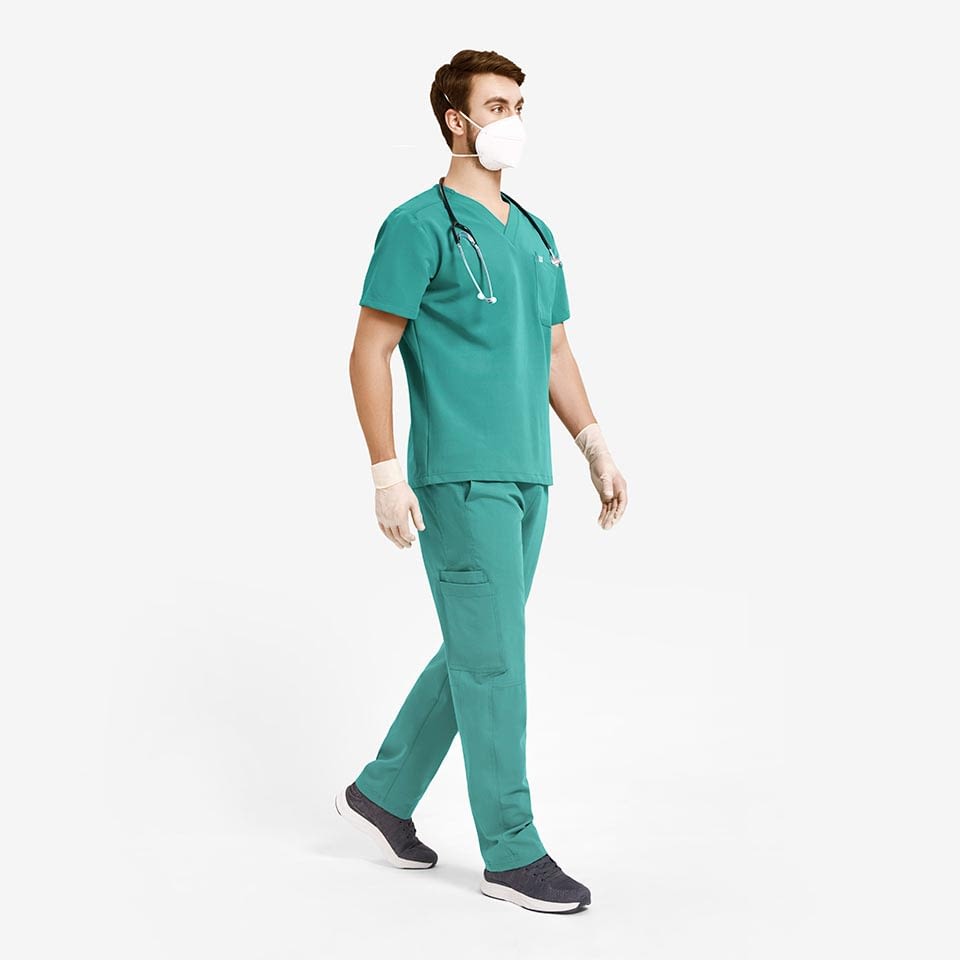ÁO SCRUB NAM V-NECK 2 TÚI