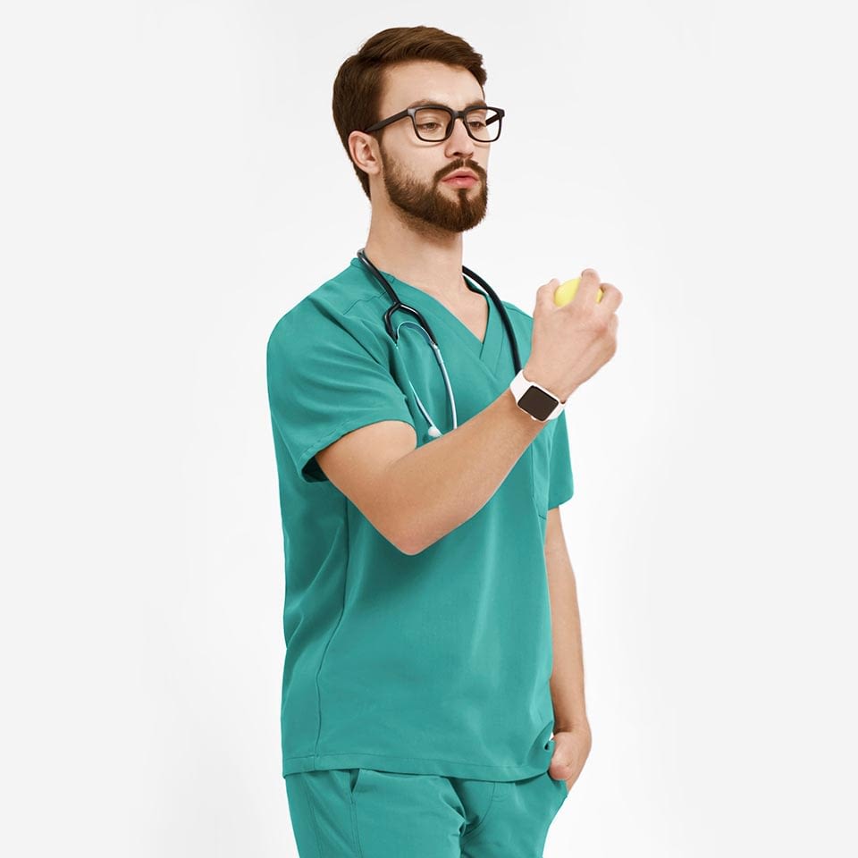 ÁO SCRUB NAM V-NECK 2 TÚI