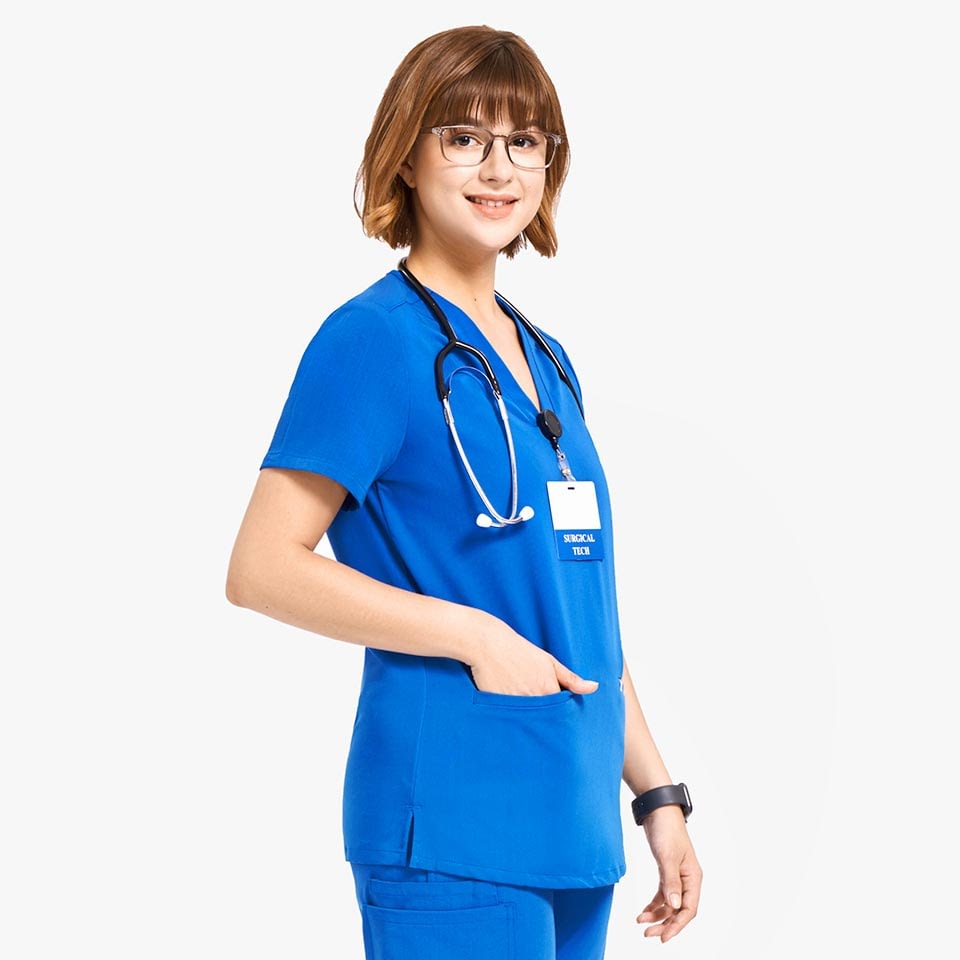 Women’s Three-Pocket Scrub Top